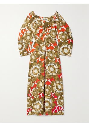MARA HOFFMAN - + Net Sustain Ophelia Floral-print Hemp Maxi Dress - Red - xx small,x small,small,medium,large,x large,xx large,xxx large