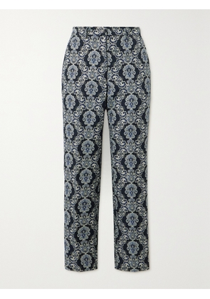 Etro - Metallic Brocade Skinny Pants - Blue - IT36,IT38,IT40,IT42,IT44,IT46,IT48
