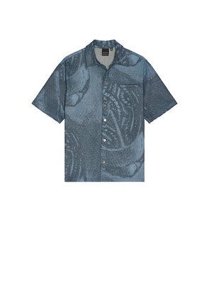 Daily Paper Braids Denim Shirt in Blue. Size M. Also in S.