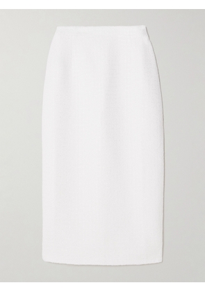 Alessandra Rich - Bouclé-tweed Midi Skirt - White - IT36,IT38,IT40,IT42,IT44,IT46