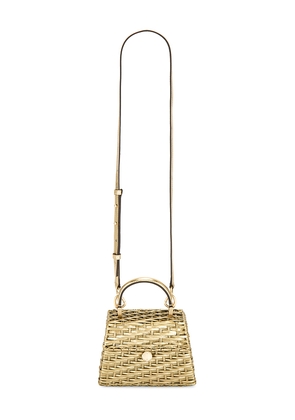 Cult Gaia Nano Sybil Crossbody in Metallic Gold.