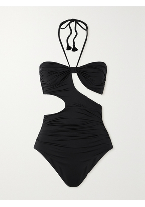 Johanna Ortiz - Baboon Call Cutout Halterneck Swimsuit - Black - x small,small,medium,large,x large