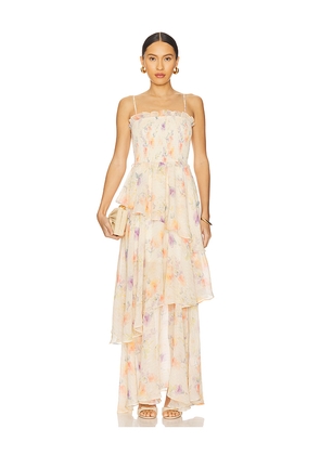 ELLIATT Livette Maxi Dress in Ivory. Size L. Also in S, XS, M, XL.