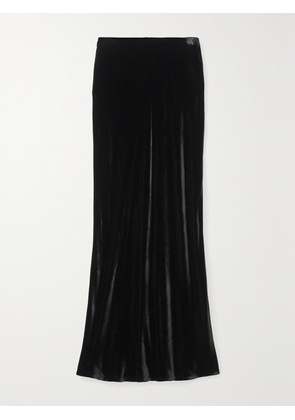 L'AGENCE - Zeta Velvet Maxi Skirt - Black - x small,small,medium,large,x large