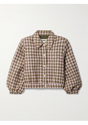 L'AGENCE - Bridges Cropped Metallic Tweed Jacket - Green - US00,US0,US2,US4,US6,US8,US10,US12,US14