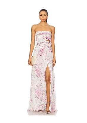 Cinq a Sept Midsummer Bloom Magy Gown in Ivory,Lavender. Size 12. Also in 4, 6, 8.