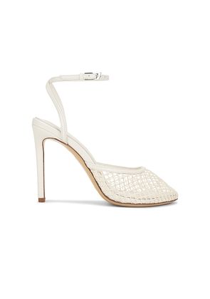 BLACK SUEDE STUDIO Millie 100 Heel in White. Size 36. Also in 37, 37.5, 38.5, 39, 40, 42.