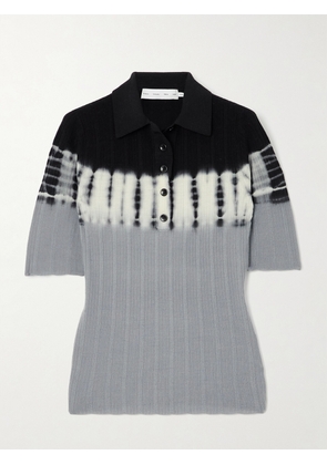Proenza Schouler White Label - Louisa Printed Wool Polo Shirt - Gray - x small,small,medium,large