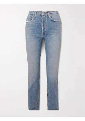AGOLDE - Riley Cropped High-rise Straight-leg Organic Jeans - Blue - 24,25,26,27,28,29,30,31,32