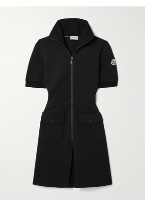 Moncler - Cotton-blend Piqué Mini Dress - Blue - xx small,x small,small,medium,large,x large