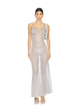 Bella Venice The Serafina Dress in Metallic Silver. Size L. Also in M.