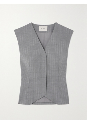 ST. AGNI - + Net Sustain Pinstriped Wool-blend Vest - Gray - x small,small,medium,large,x large