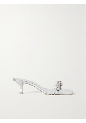 Cult Gaia - Lynn Embellished Pvc Mules - Silver - IT35,IT35.5,IT36,IT36.5,IT37,IT37.5,IT38,IT38.5,IT39,IT39.5,IT40,IT40.5,IT41,IT41.5,IT42