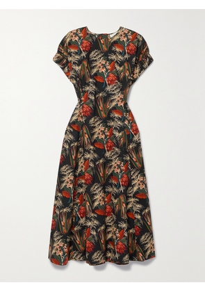 Ulla Johnson - Devon Floral-print Cotton-poplin Midi Dress - Multi - US0,US2,US4,US6,US8,US10,US12,US14