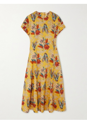 Ulla Johnson - Devon Floral-print Cotton-poplin Midi Dress - Multi - US0,US2,US4,US6,US8,US10,US12,US14