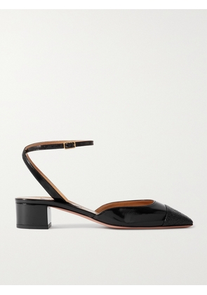 Aquazzura - French Flirt 35 Patent-leather Mary Jane Pumps - Black - IT34,IT35,IT35.5,IT36,IT36.5,IT37,IT37.5,IT38,IT38.5,IT39,IT39.5,IT40,IT40.5,IT41,IT41.5,IT42