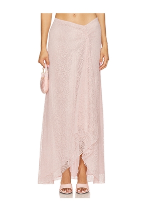 Camila Coelho Roland Maxi Skirt in Pink. Size S. Also in XS, XXS.