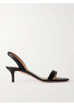 Aquazzura - So Nude 50 Leather Slingback Sandals - Black - IT35,IT35.5,IT36,IT36.5,IT37,IT37.5,IT38,IT38.5,IT39,IT39.5,IT40,IT40.5,IT41,IT41.5,IT42