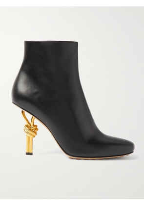 Bottega Veneta - Knot Leather Ankle Boots - Black - EU 34,EU 34.5,EU 35,EU 35.5,EU 36,EU 36.5,EU 37.5,EU 38,EU 39,EU 39.5,EU 40,EU 40.5,EU 41,EU 41.5