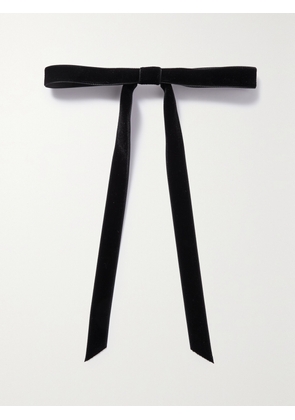 Jennifer Behr - Aida Velvet Bow Hair Clip - Black - One size