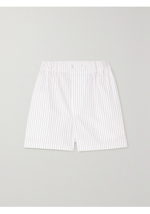 Bottega Veneta - Pinstriped Cotton-poplin Shorts - White - XXS,XS,S,M,L,XL,XXL