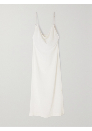 Bottega Veneta - Draped Cotton-sateen Midi Dress - White - IT34,IT36,IT38,IT40,IT42,IT46