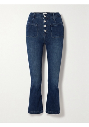 FRAME - Le Bardot Cropped High-rise Flared Jeans - Blue - 23,24,25,26,27,28,29,30,31,32