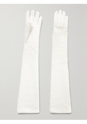 Bottega Veneta - Intrecciato Leather Gloves - White - 7,7.5,8