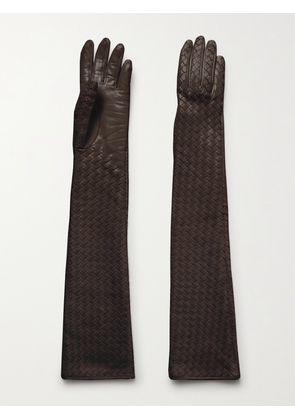 Bottega Veneta - Intrecciato Leather Gloves - Brown - 7,7.5,8,8.5
