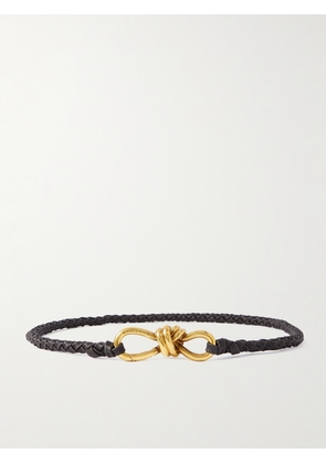 Bottega Veneta - Intrecciato Leather Belt - Brown - S,M,L