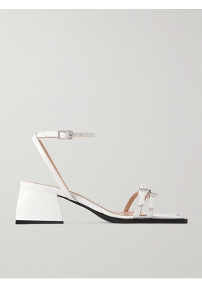 NODALETO - Bulla Laetitia Crystal-embellished Leather Sandals - White - IT35,IT36,IT37,IT38,IT39,IT40,IT41