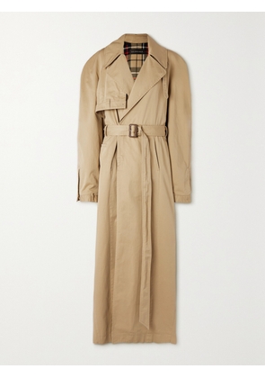 Balenciaga - Oversized Asymmetric Cotton-twill Trench Coat - Neutrals - FR 34,FR 36,FR 38,FR 40,FR 42,FR 44