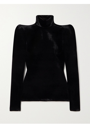 Balenciaga - Stretch-velvet Turtleneck Top - Black - FR 34,FR 36,FR 38,FR 40,FR 42,FR 44
