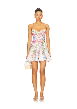 Charo Ruiz Ibiza Marlene Short Dress in Ivory,Pink. Size L. Also in S, M.