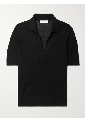 Gabriela Hearst - Frank Cashmere And Silk-blend Polo Shirt - Black - x small,small,medium,large,x large