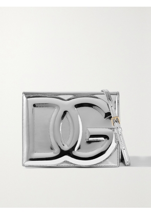 Dolce & Gabbana - Metallic Patent-leather Shoulder Bag - Silver - One size