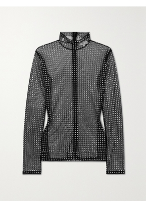 A.L.C. - James Crystal-embellished Mesh Turtleneck Top - Black - US0,US2,US4,US6,US8,US10,US12,US14