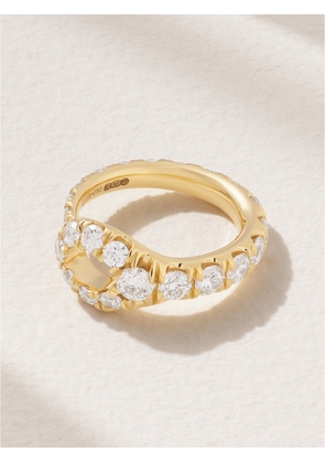 Melissa Kaye - Lola Needle Large 18-karat Gold Diamond Ring - 7