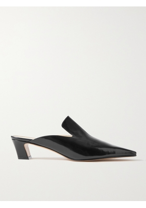 KHAITE - Marfa Glossed-leather Mules - Black - IT36,IT36.5,IT37,IT37.5,IT38,IT38.5,IT39,IT39.5,IT40,IT40.5