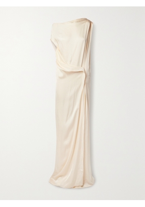 BONDI BORN - + Net Sustain Ardea Draped Seersucker Maxi Dress - Off-white - x small,small,medium,large,x large