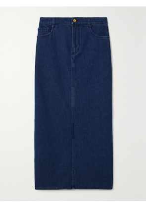 TOVE - Sera Denim Midi Skirt - Blue - 24,25,26,27,28,29,30,31,32