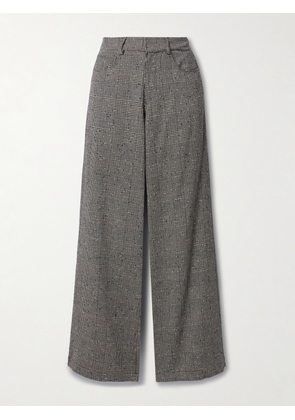 La Ligne - Prince Of Wales Checked Woven Wide-leg Pants - Gray - US0,US2,US4,US6,US8,US10,US12