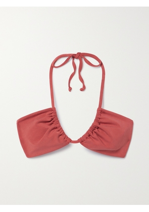 MARA HOFFMAN - + Net Sustain Yayi Halterneck Bikini Top - Red - x small,small,medium,large,x large