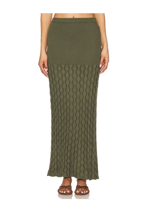 Agua Bendita x REVOLVE Theodora Skirt in Sage. Size L. Also in S, M.
