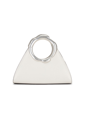 Cult Gaia Asa Top Handle Bag in White.