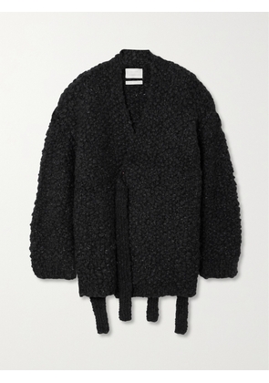 LAUREN MANOOGIAN - + Net Sustain Matta Belted Alpaca-blend Bouclé Cardigan - Black - One size