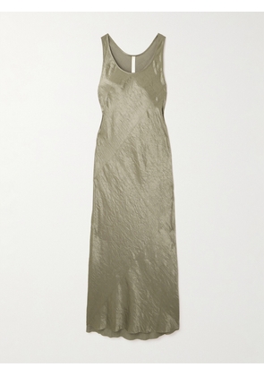 LAUREN MANOOGIAN - + Net Sustain Luster Bias Crinkled-satin Maxi Dress - Gray - 1,2,3