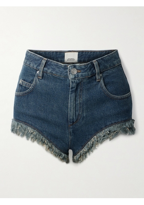 Isabel Marant - Eneidao Fringed Denim Shorts - Blue - FR 34,FR 36,FR 38,FR 40,FR 42,FR 44
