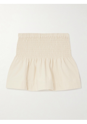 Marant Étoile - Pacifica Cotton-jersey Mini Skirt - Ecru - FR 34,FR 36,FR 38,FR 40,FR 42,FR 44