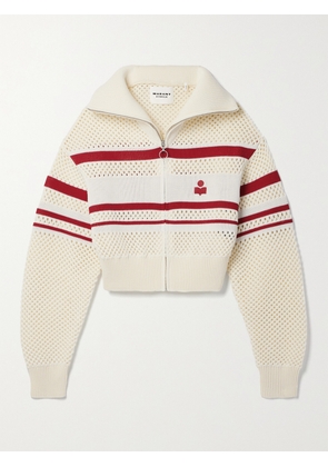 Marant Étoile - Alec Striped Intarsia Open-knit Sweater - Ecru - FR 34,FR 36,FR 38,FR 40,FR 42,FR 44